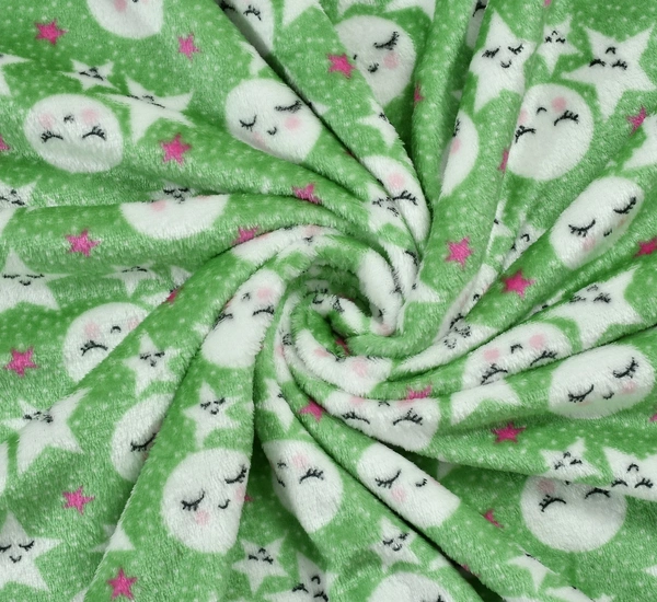 MORADO 190 GSM Flannel Super Soft Warm Double Blanket for Winters - 90x90 Inches, Green - 90x90 Inches, Green and White