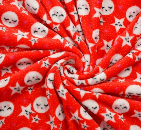 MORADO 190 GSM Flannel Super Soft Warm Single Bed Cartoon Print Quilt Cover/Duvet Cover/Rajai Cover/Blanket Cover for Winters with Zipper -60x90 Inches, Red - 60x90 Inches, Red