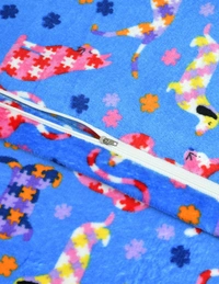 MORADO 190 GSM Flannel Super Soft Warm Double Bed Cartoon Print Quilt Cover/Duvet Cover/Rajai Cover/Blanket Cover for Winters with Zipper -90x100 Inches, Blue - 90x100 Inches, Blue