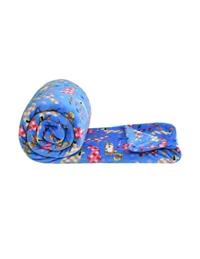 MORADO 190 GSM Flannel Super Soft Warm Single Bed Cartoon Print Quilt Cover/Duvet Cover/Rajai Cover/Blanket Cover for Winters with Zipper -60x90 Inches, Blue - 60x90 Inches, Blue