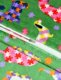 MORADO 190 GSM Flannel Super Soft Warm Single Bed Cartoon Print Quilt Cover/Duvet Cover/Rajai Cover/Blanket Cover for Winters with Zipper -60x90 Inches,Green - 60x90 Inches, Green