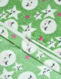 MORADO 190 GSM Flannel Super Soft Warm Single Bed Cartoon Print Quilt Cover/Duvet Cover/Rajai Cover/Blanket Cover for Winters with Zipper -60x90 Inches, Light Green - 60x90 Inches, Light Green