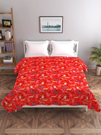 MORADO 190 GSM Flannel Super Soft Warm Double Bed Cartoon Print Quilt Cover/Duvet Cover/Rajai Cover/Blanket Cover for Winters with Zipper -90x100 Inches, Multi Color - 90x100 Inches, Multi Color