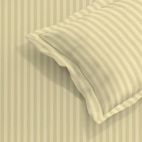 MORADO Premium Glace Cotton Stripe Double Flat Bedsheet With 2 Pillow Covers for Home-Hotels-Guest House (90x100 Inches)