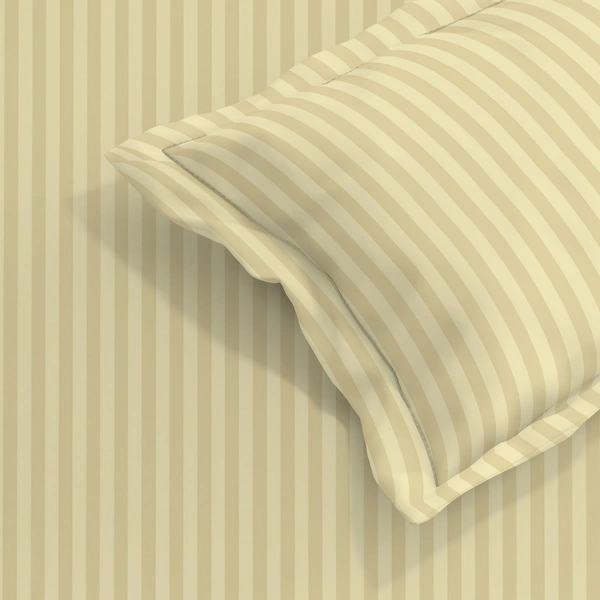 MORADO Premium Glace Cotton Stripe Double Flat Bedsheet With 2 Pillow Covers for Home-Hotels-Guest House (90x100 Inches)