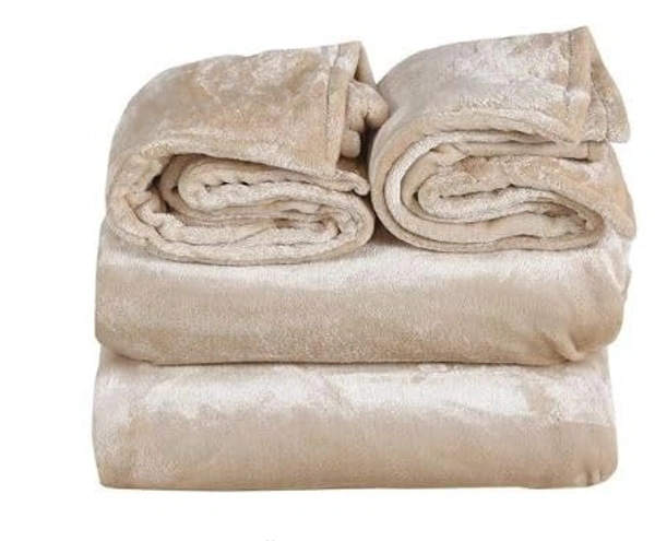 MORADO 190 GSM Flannel Super Soft Warm Double Bed Bedsheet with 2 Pillow Covers for Winters - 90x100 Inches, Camel - 90x100 Inches, Camel