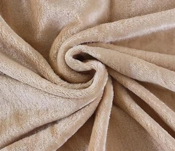 MORADO 190 GSM Flannel Super Soft Warm Double Bed Bedsheet with 2 Pillow Covers for Winters - 90x100 Inches, Camel - 90x100 Inches, Camel