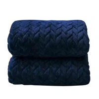 Morado MORADO 190 GSM Flannel Super Soft Warm Single Blanket for Winters - 60x90 Inches,Navy Blue - 60x90inches, Blue
