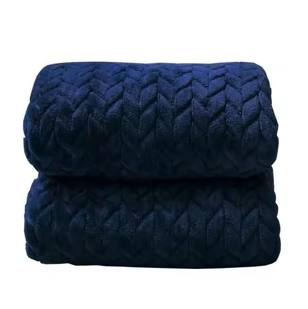 Morado MORADO 230 GSM Flannel Super Soft Warm Single Blanket for Winters - 60x90 Inches, Navy Blue - 60X90 Inches, Navy Blue