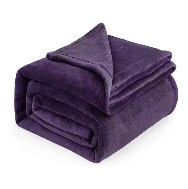 MORADO 190 GSM Flannel Super Soft Warm Single Blanket for Winters - 60x90 Inches, Vintage Maroon - Dark Purple