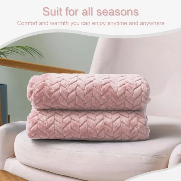 Morado MORADO 190 GSM Flannel Super Soft Warm Single Blanket for Winters - 60x90 Inches, Onion Pink - 60x90 Inches, Purple