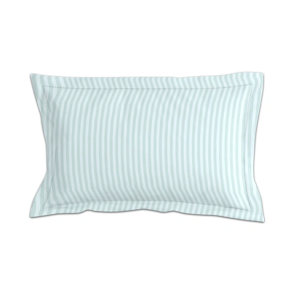 MORADO Premium Glace Cotton Stripe Single Flat Bedsheet With 1Pillow Cover for Home-Hotels-Guest House (60x90 Inches) - LightGrey