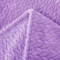 Morado MORADO 190 GSM Flannel Super Soft Warm Double Blanket for Winters - 90x90 Inches, Light Purple - 90x90 inches, Wisteria