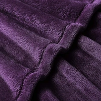 MORADO 190 GSM Flannel Super Soft Warm Double Blanket for Winters - 90x90 Inches, Dark Purple - Dark Purple