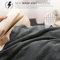 Morado MORADO 230 GSM Flannel Super Soft Warm Double Blanket for Winters - 90x90 Inches,Dark Grey - Dark Grey