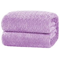 Morado MORADO 230 GSM Flannel Super Soft Warm Single Blanket for Winters - 60x90 Inches, Light Purple - 60X90 Inches, Light Purple