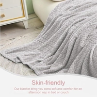 Morado MORADO 190 GSM Flannel Super Soft Warm Single Blanket for Winters - 60x90 Inches, Light Grey