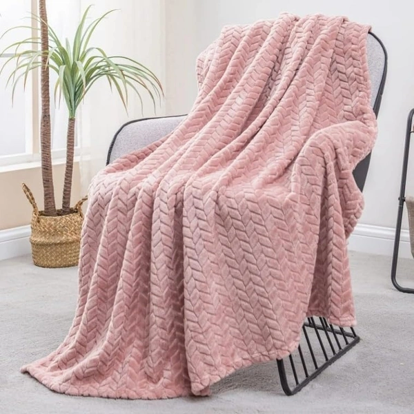 Morado MORADO 230 GSM Flannel Super Soft Warm Double Blanket for Winters - 90x90 Inches, Onion Pink - Onion Pink
