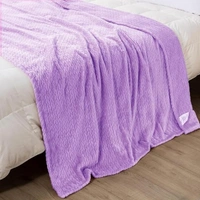 Morado MORADO 190 GSM Flannel Super Soft Warm Double Blanket for Winters - 90x90 Inches, Light Purple - 90x90 inches, Wisteria
