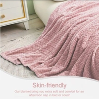 Morado MORADO 230 GSM Flannel Super Soft Warm Double Blanket for Winters - 90x90 Inches, Onion Pink - Onion Pink
