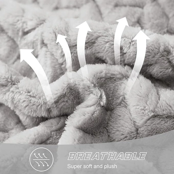 Morado MORADO 190 GSM Flannel Super Soft Warm Double Blanket for Winters - 90x90 Inches, Light Grey - 90x90, Green