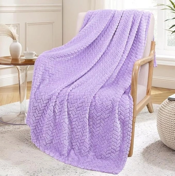 Morado MORADO 190 GSM Flannel Super Soft Warm Single Blanket for Winters - 60x90 Inches, Light Purple - 60x90 Inches, Pink Salmon