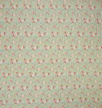 MORADO Glace Cotton King Size Bedsheet with 2 Pillow Covers with Frill PoppyFlowerComb  (108x108, Inches) - 108x108 Inches, light pastel green