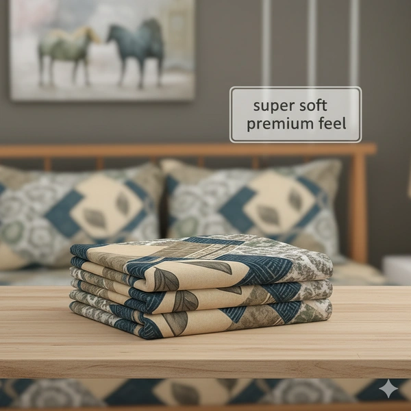 Morado MORADO 190 GSM Flannel Super Soft Warm Double Blanket for Winters - 90x90 Inches, Blue Green - 90x90 Inches, Killarney