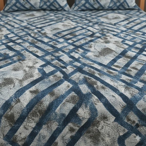 Morado MORADO 190 GSM Flannel Super Soft Warm Double Blanket for Winters - 90x90 Inches, Blue Grey - 90x90 Inches, Blue