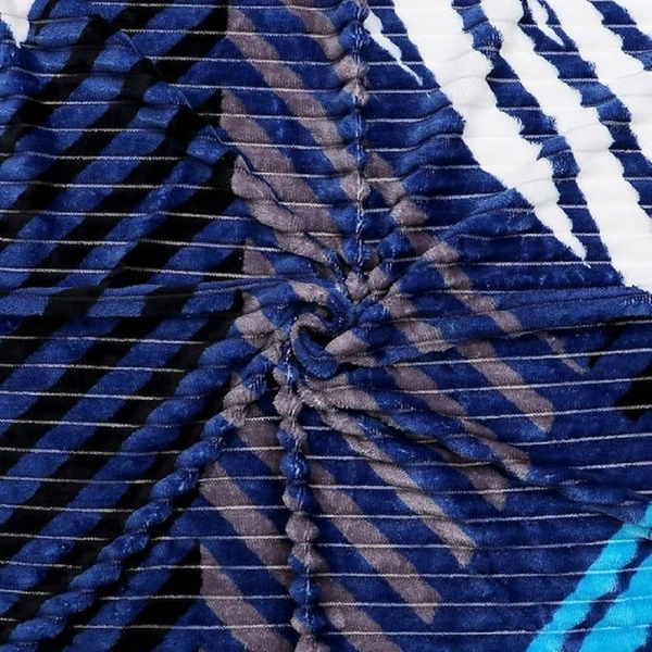 MORADO 190 GSM Flannel Super Soft Warm Elastic Fitted Single Bed Bedsheet with 1 Pillow Covers for Winters - 36x72x8 Inches, Mocha - 36x72x8 Inches, Blue