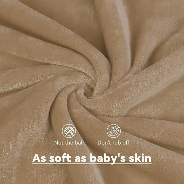 MORADO 190 GSM Flannel Super Soft Warm Single Bed Quilt Cover/Duvet Cover/Rajai Cover/Blanket Cover for Winters with Zipper - 60x90 Inches, Camel - 60x90 Inches, camel