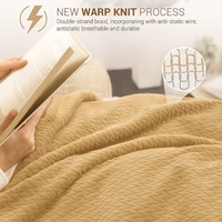 Morado MORADO 230 GSM Flannel Super Soft Warm Double Blanket for Winters - 90x90 Inches, Camel - Camel