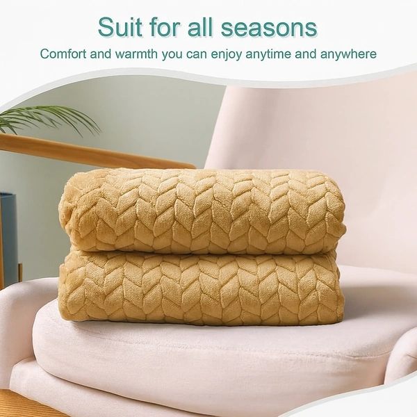 Morado MORADO 190 GSM Flannel Super Soft Warm Single Blanket for Winters - 60x90 Inches, Camel - 60x90 Inches, Apache