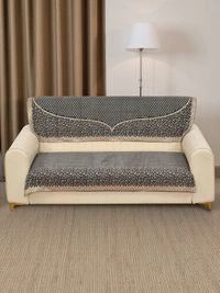 MORADO 5 Seater Sofa Cover Sofa Panel Premium Quality, Chenille for Ultimate Protection and Style Durable, 3+1+1 Settee Slipcover in Dark Grey - Dark Grey