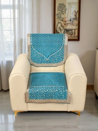 MORADO VMORADO 5 Seater Sofa Cover Sofa Panel Premium Quality, Chenille for Ultimate Protection and Style Durable, 3+1+1 Settee Slipcover in Aqua, - Aqua