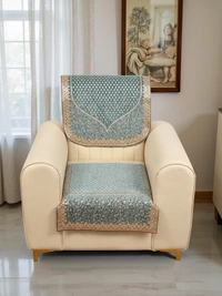 MORADO 5 Seater Sofa Cover Sofa Panel Premium Quality, Chenille for Ultimate Protection and Style Durable, 3+1+1 Settee Slipcover in Sea Green, - Sea Green