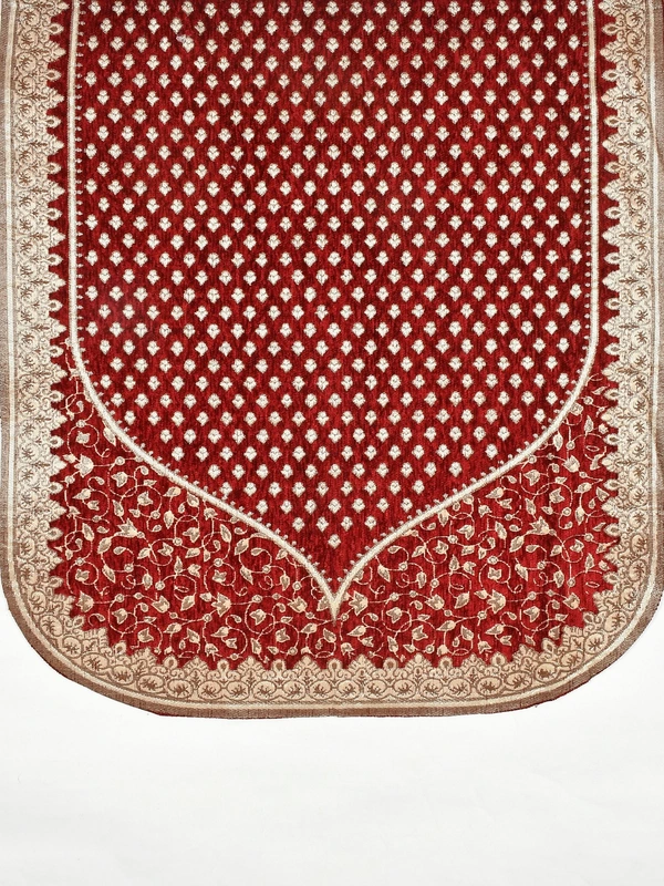 MORADO 5 Seater Sofa Cover Sofa Panel Premium Quality, Chenille for Ultimate Protection and Style Durable, 3+1+1 Settee Slipcover in Maroon & Beige, - Maroon & Beige