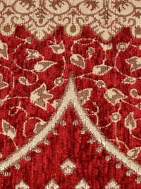 MORADO 5 Seater Sofa Cover Sofa Panel Premium Quality, Chenille for Ultimate Protection and Style Durable, 3+1+1 Settee Slipcover in Maroon & Beige, - Maroon & Beige