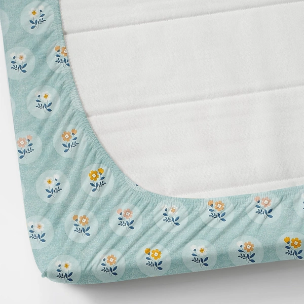 MORADO Premium Glace Cotton King Size Elastic Fitted Bedsheet with 2 Pillow Covers (72x78x8 Inches, Blue) - 72x78x10 Inches, Blue