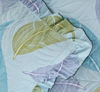 MORADO Glace Cotton Luxury Ultrasonic Printed Lightn Bedspreads/Quilted Bed Cover With 2 weight All SeasoKing Size Pillow Covers - (90x100 inches - Light Green - 90x100 Inches, Light Green
