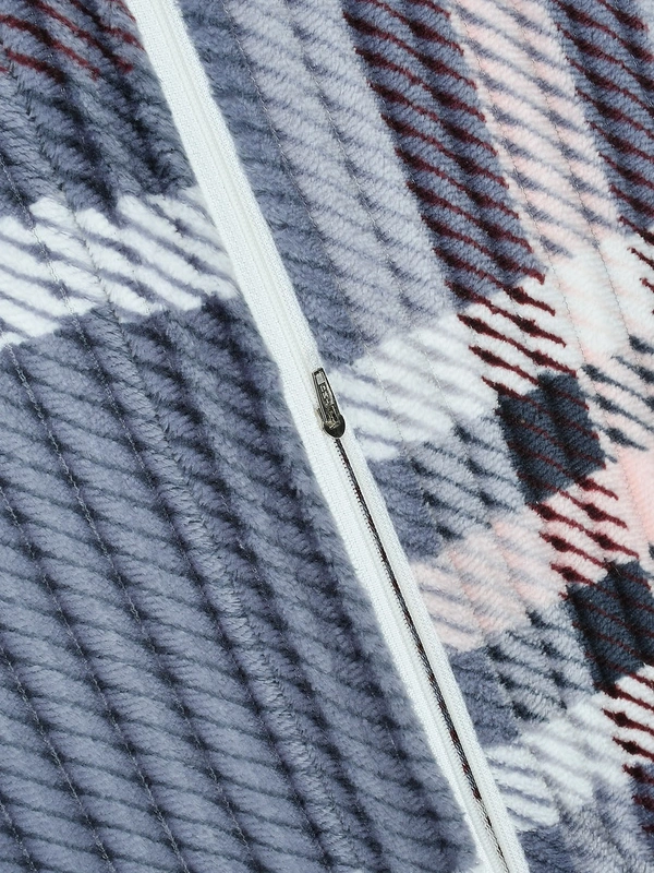 MORADO 190 GSM Flannel Super Soft Warm Double Bed Quilt Cover/Duvet Cover/Rajai Cover/Blanket Cover for Winters with Zipper -90x100 Inches, Grey - 90x100 Inches, Grey