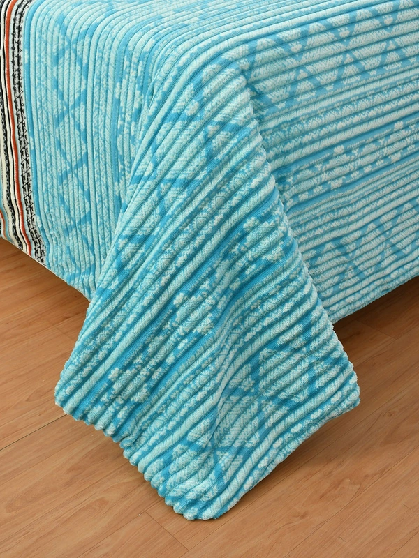MORADO 190 GSM Flannel Super Soft Warm Double Bed Quilt Cover/Duvet Cover/Rajai Cover/Blanket Cover for Winters with Zipper -90x100 Inches, Sea Green - 90x100 Inches, Sea Green