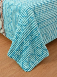 MORADO 190 GSM Flannel Super Soft Warm Single Bed Quilt Cover/Duvet Cover/Rajai Cover/Blanket Cover for Winters with Zipper -60x90 Inches, Sea Green - 60x90 Inches, Sea Green