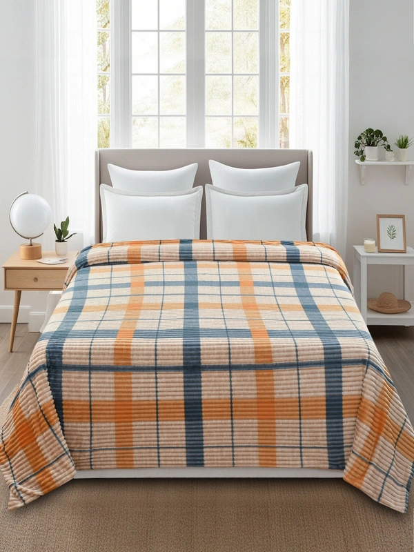 MORADO 190 GSM Flannel Super Soft Warm Single Bed Quilt Cover/Duvet Cover/Rajai Cover/Blanket Cover for Winters with Zipper -60x90 Inches, Mustarrd - 60x90 Inches, Mustard