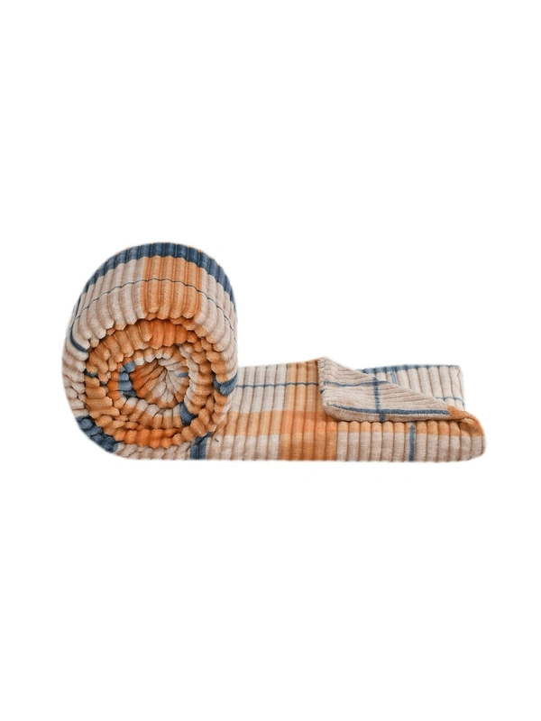 MORADO 190 GSM Flannel Super Soft Warm Double Bed Quilt Cover/Duvet Cover/Rajai Cover/Blanket Cover for Winters with Zipper -90x100 Inches, Mustard - 90x100 Inches, Mustard