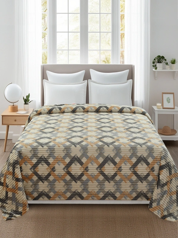 MORADO 190 GSM Flannel Super Soft Warm Single Bed Quilt Cover/Duvet Cover/Rajai Cover/Blanket Cover for Winters with Zipper -60x90 Inches, Off White - 60x90 Inches, Off White