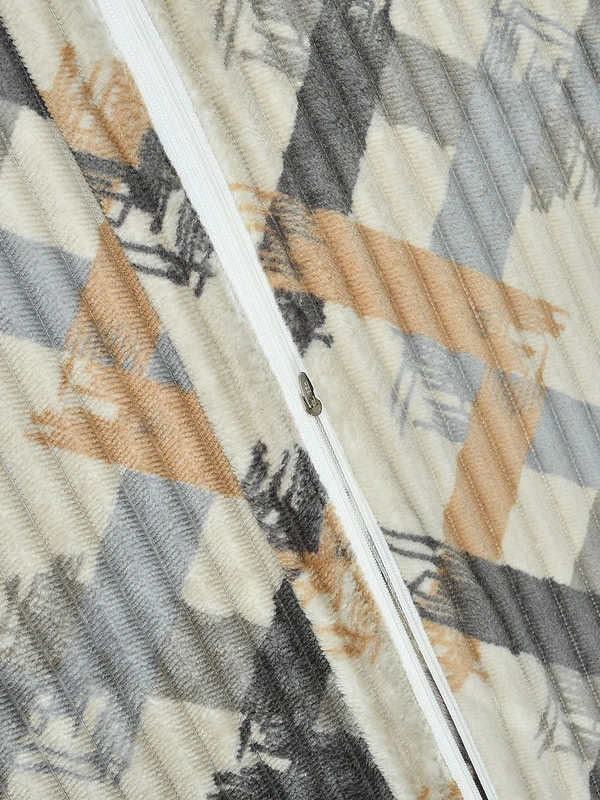 MORADO 190 GSM Flannel Super Soft Warm Double Bed Quilt Cover/Duvet Cover/Rajai Cover/Blanket Cover for Winters with Zipper -90x100 Inches, Off White - 90x100 Inches, Off White