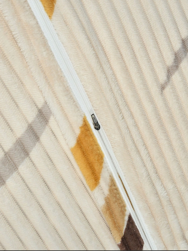 MORADO 190 GSM Flannel Super Soft Warm Double Bed Quilt Cover/Duvet Cover/Rajai Cover/Blanket Cover for Winters with Zipper -90x100 Inches, Cream - 90x100 Inches, Cream