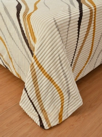 MORADO 190 GSM Flannel Super Soft Warm Double Bed Quilt Cover/Duvet Cover/Rajai Cover/Blanket Cover for Winters with Zipper -90x100 Inches, Cream - 90x100 Inches, Cream