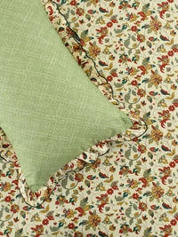 MORADO Glace Cotton King Size Bedsheet with 2 Pillow Covers with Frill (108x108, Inches) - 108x108 Inches, Mutlicolor